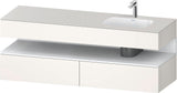 DURAVIT Qatego Einbauwaschtisch mit Konsolenwaschtischunterbau 1600 mm Weiß Matt