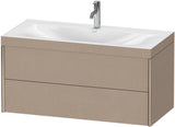 DURAVIT XViu c-bonded Waschtischunterbauset 1000 mm, 2 Schubkästen, champagner matt/basalt matt