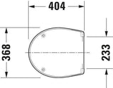 DURAVIT WC-Sitz Design Classics Compact Weiß mit Edelstahl-Scharnieren, ohne Absenkautomatik