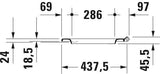 DURAVIT ME by Starck WC-Sitz mit Absenkautomatik, Duroplast, weiß, 458x374x40mm
