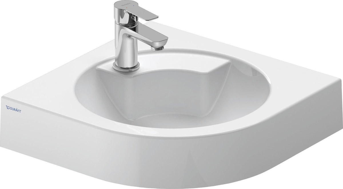Duravit Eck-Waschtisch Architec 635 mm weiß, wandhängend, 1 Hahnloch, ohne Überlauf