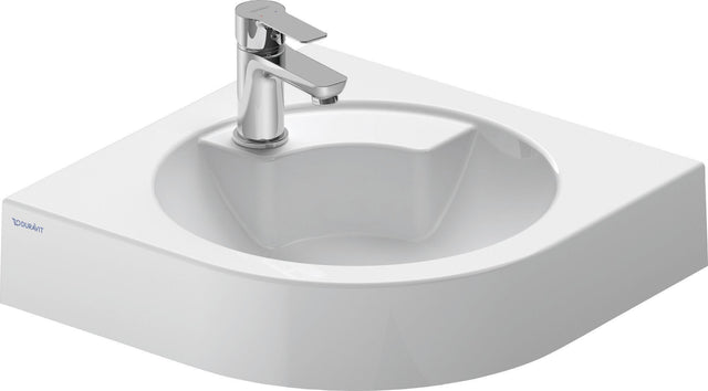 Duravit Eck-Waschtisch Architec 635 mm weiß, wandhängend, 1 Hahnloch, ohne Überlauf