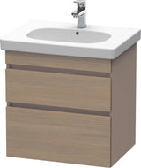 Duravit DuraStyle Waschtischunterbau 600 mm Eiche Terra/Weiß Matt, 2 Schubkästen, wandhängend