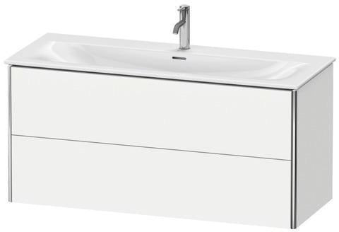 Duravit XSquare Waschtischunterbau 1210 mm, 2 Schubkästen, weiß matt, wandhängend, Tip-On