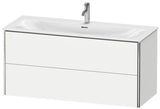 Duravit XSquare Waschtischunterbau 1210 mm, 2 Schubkästen, weiß matt, wandhängend, Tip-On
