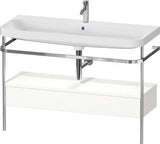 Duravit Waschtischset Happy D.2 Plus 1175x490mm Taupe Supermatt Ein Hahnloch