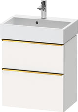 DURAVIT D-Neo Waschtischunterbau wandhängend Eiche Schwarz 584 mm mit Auszug und Schubkasten