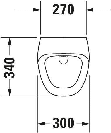 DURAVIT DuraStyle Elektronik-Urinal 300x340mm Zulauf hinten mit WonderGliss