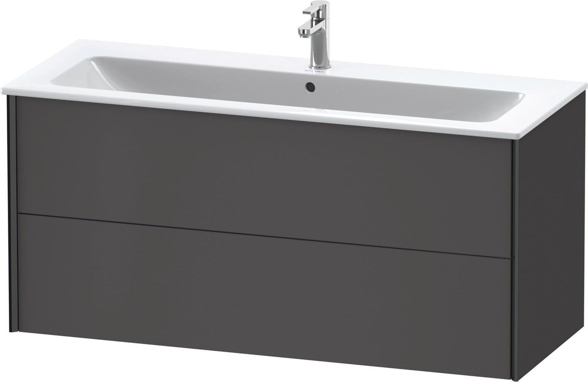 Duravit XViu Waschtischunterbau wandhängend 1210 mm, 2 Schubkästen, champagner matt/weiß matt