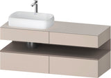 DURAVIT Qatego Studio F. A. Porsche Konsolenwaschtischunterbau 1400 mm Weiß Matt mit LED-Nischenbeleuchtung