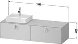Duravit Waschtischunterbau White Tulip 1600 mm Eiche Nussbaum links – Design von Philippe Starck
