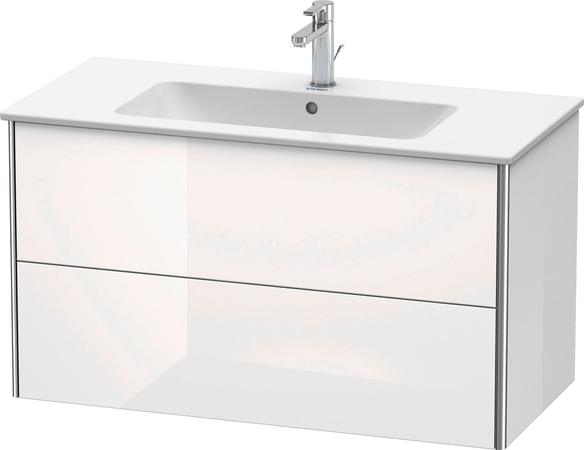 DURAVIT XSquare Waschtischunterbau 1010 mm, 2 Schubkästen, Nachtblau Seidenmatt
