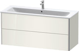 DURAVIT XSquare Waschtischunterbau 1210 mm, 2 Schubkästen, Weiß Matt, wandhängend