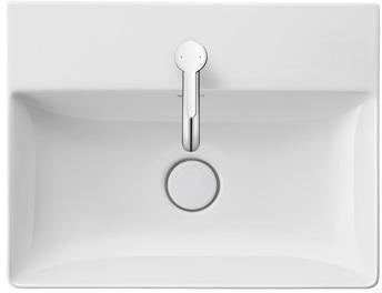 Duravit DuraSquare Möbelwaschtisch 500 mm weiß mit Hahnlochbank und Überlauf – Wandmontage