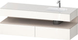 DURAVIT Qatego Einbauwaschtisch mit Konsolenwaschtischunterbau 1600 mm Weiß Matt