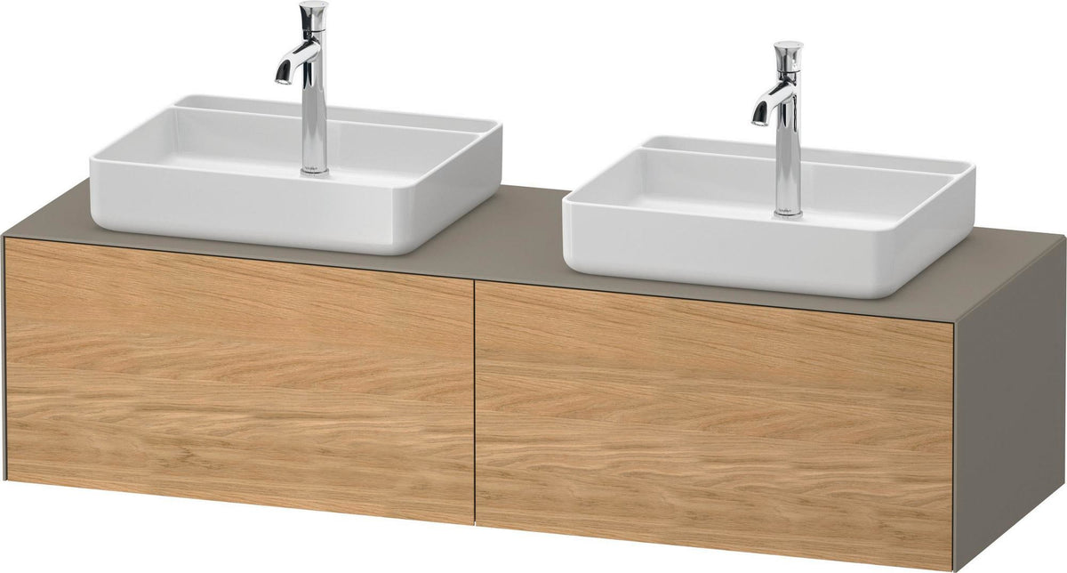 DURAVIT White Tulip Waschtischunterbau 1600 mm wandhängend, 2 Auszüge, weiß seidenmatt