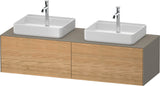 DURAVIT White Tulip Waschtischunterbau 1600 mm wandhängend, 2 Auszüge, weiß seidenmatt