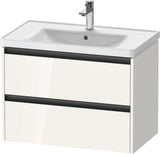 Duravit Ketho.2 Waschtischunterbau 784 mm betongrau matt mit 2 Schubkästen und Soft-Close