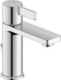 Duravit D-Neo Einhebel-Waschtischmischer mit FreshStart, Zugstange & Chrom – 109 mm Ausladung