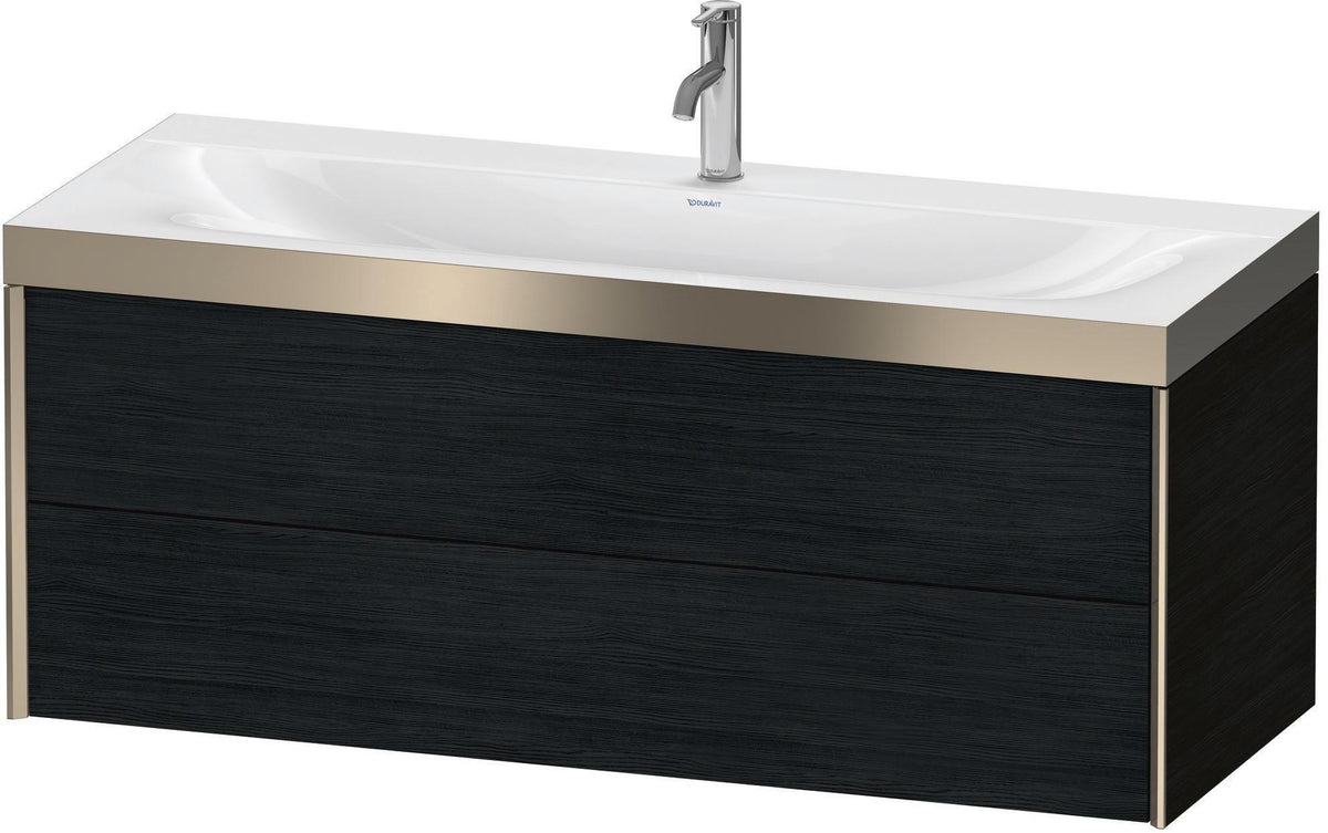 Duravit XViu c-bonded Waschtischunterschrank 1200 mm Eiche mit 2 Schubkästen und Waschschüssel