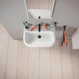 DURAVIT D-Code Halbhochschrank 400 mm, rechts, Basalt Matt, 1 Tür, Glasböden