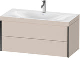 DURAVIT XViu Waschtischunterbauset 1000 mm c-bonded, 2 Schubkästen, schwarz matt