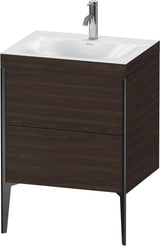 DURAVIT XViu c-bonded Waschtischunterbauset 610x600x480 mm Nussbaum Dunkel mit 2 Auszügen