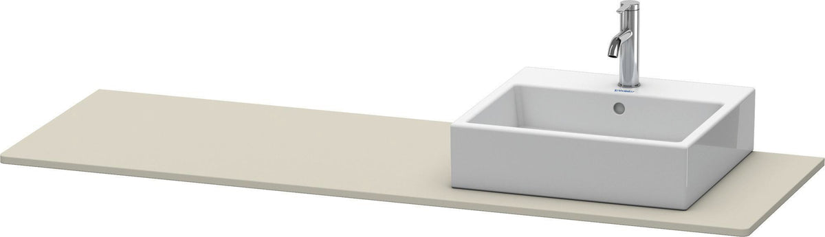 Duravit Konsole XSquare 1600 mm Taupe Seidenmatt mit 1 Ausschnitt links