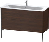 DURAVIT XViu Waschtischunterbau bodenstehend 1210 mm, 2 Auszüge, champagner matt/weiß matt