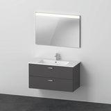 DURAVIT XBase Möbel-Set 1030 mm, Waschtisch, Unterbau, Spiegel, Weiß glänzend