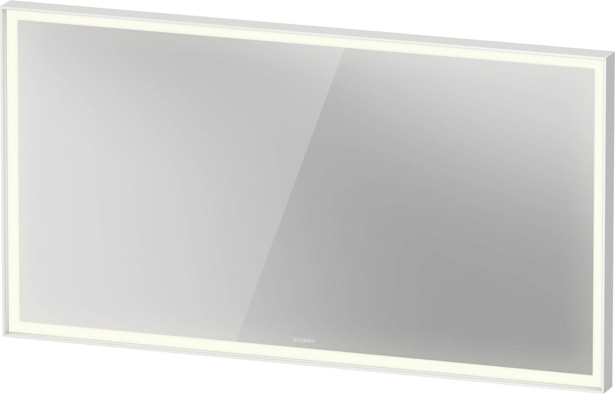 DURAVIT L-Cube Lichtspiegel 650x700mm mit Sensor, LED-Beleuchtung, Spiegelheizung & Kondensschutz, Weiß