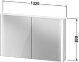 DURAVIT XViu Spiegelschrank 820 mm mit LED-Beleuchtung, Champagner Matt, 2 Türen, IP44