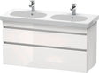 Duravit DuraStyle Waschtischunterbau 1150 mm, 2 Schubkästen, weiß matt – wandhängend