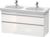 DURAVIT DuraStyle Waschtischunterbau 1150 mm Eiche Terra/Weiß Matt – 2 Schubladen, wandhängend