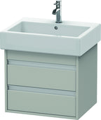 betongrau matt / 2 Schubladen / grau