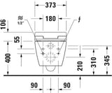 DURAVIT ME by Starck Wand-WC 570 mm spülrandlos mit WonderGliss für Dusch-WC