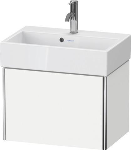 Duravit XSquare Waschtischunterbau COMPACT 584 mm weiß matt – wandhängend, 1 Auszug, Tip-On