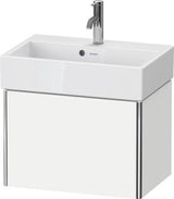 Duravit XSquare Waschtischunterbau COMPACT 584 mm weiß matt – wandhängend, 1 Auszug, Tip-On
