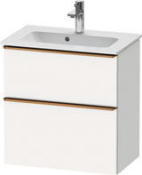 Duravit D-Neo Waschtischunterbau 610 mm betongrau matt mit Soft-Close und Bronze-Griff