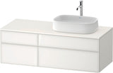 DURAVIT Zencha Konsolenwaschtischunterbau 1300 mm Eiche Anthrazit mit 2 Auszügen und Tip-on-Technik