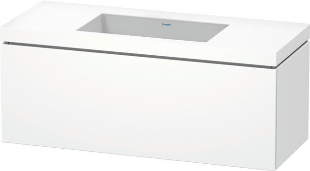 DURAVIT L-Cube c-bonded Waschtischset 1200 mm wandhängend weiß mit Tip-on Technik