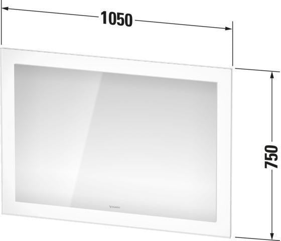 DURAVIT White Tulip WT7060 Spiegel 750 mm mit Beleuchtung, Heizung & Sensorschalter von Philippe Starck