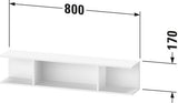 DURAVIT Ketho.2 Wandregal 800 mm Eiche Terra – 3 offene Fächer, inkl. Befestigung