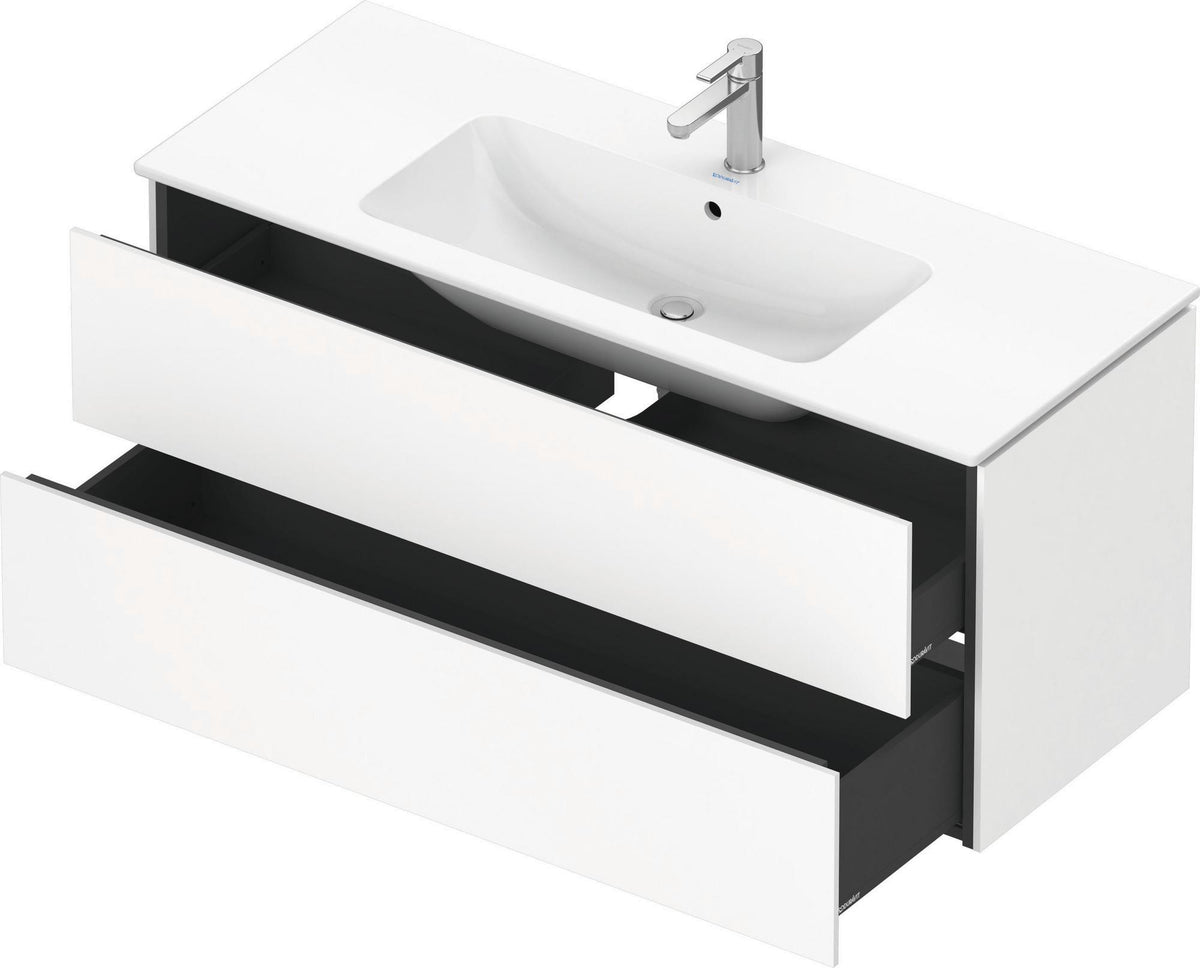 Duravit L-Cube Waschtischunterbau 1220 mm taupe matt mit 2 Schubkästen und Tip-On-Technik