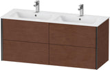 Duravit XViu Waschtischunterbau wandhängend 1280 mm, 4 Schubkästen, champagner matt/weiß matt