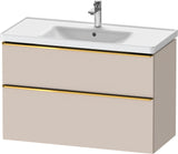 DURAVIT D-Neo Waschtischunterbau 984 mm betongrau matt mit Soft-Close und Bronze-Griff