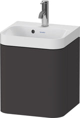 Duravit Happy D.2 Waschtischset 400 mm graphit supermatt mit Unterschrank und Tip-On-Technik