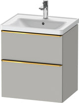 Duravit D-Neo Waschtischunterbau 584 mm betongrau matt mit Auszug und Schubkasten