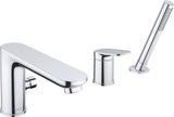 DURAVIT Wave 3-Loch Wannenarmatur mit Keramikmischsystem in Bronze Gebürstet