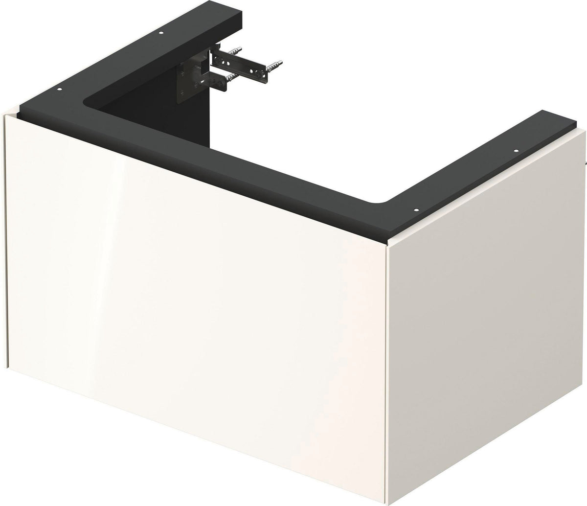 DURAVIT White Tulip Waschtischunterbau 684 mm wandhängend, 1 Auszug, Nussbaum/Taupe Hochglanz